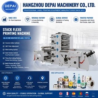 Machine d'impression flexographique automatique pour autocollants avec station de découpe rotative et station de découpe en feuilles, imprimante d'étiquettes