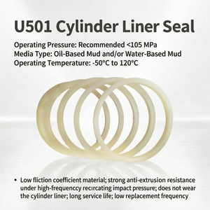ซีลยางรองกระบอกสูบ Coreseal U501 (ยาง/TPU) สำหรับปั๊มโคลน น้ำมันและก๊าซ ทนแรงดันสูง ลดแรงเสียดทาน อายุการใช้งานยาวนาน - Product Image 1