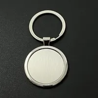 Porte-clés publicitaire personnalisé en métal, alliage de zinc vierge, matériau pour impression laser, pour promotion commerciale et cadeau d'entreprise