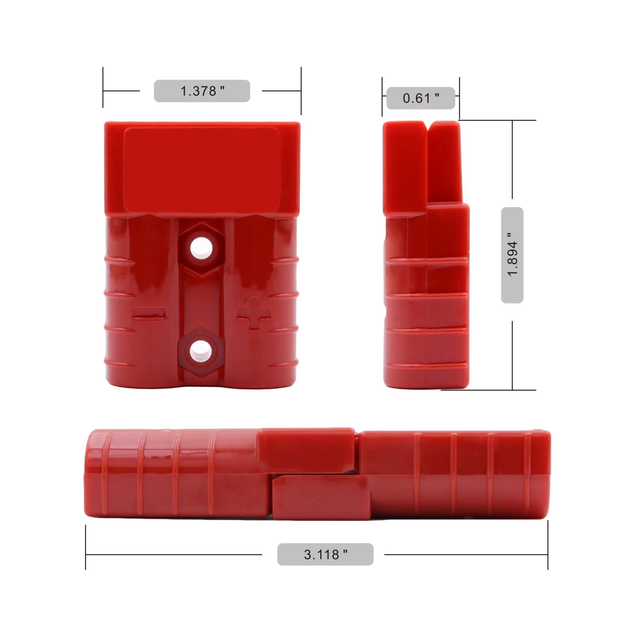 50A Plug Battery Connector 50A 120A 175A 350A 600V Battery Connector Gray Plug Male Female