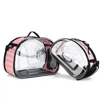 Переносная сумка для домашних животных, прозрачная воздухопроницаемая переноска для кролика, кошки, маленького размера
