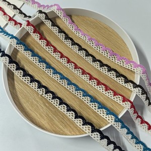 Pita TROYA Grosir Bordir Kain Renda Tekstil Rumah Pembuatan Gaun Pengantin Renda Katun Tepi Bergelombang Ramah Lingkungan untuk Pakaian - Product Image 1