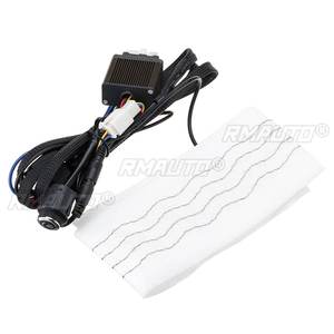 Kit de chauffage pour volant de voiture, coussin chauffant en fibre de carbone avec interrupteur LED à 6 vitesses, protection de volant universelle pour l'hiver - Product Image 4