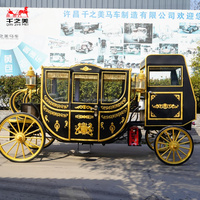 Calèche royale avec chariot électrique fermé pour mariage, idéale pour le tourisme et les transports spéciaux