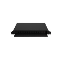 Untuk 24-Port LC-OM4 Singlemode GSM Optical Fiber Distribution Frame Tipe Laci 1U 19-Inch Kabinet Rackmount Fiber Patch Panel