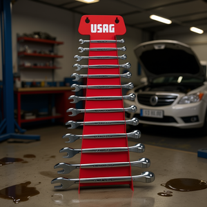 Jeu de clés mixtes Usag, 13 pièces, métriques, en acier, pour réparation automobile - Product Image 3