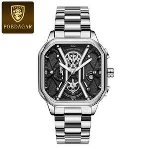 POEDAGAR 922 Listo para Enviar, Relojes de Cuarzo para Hombre de Alta Calidad, Nuevos, de Moda, al por Mayor, con Correa de Cuero Genuino - Product Image 2