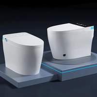 Vente flash : toilettes intelligentes à poser au sol, sièges de toilettes automatiques avec bidet et télécommande