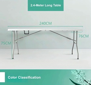 Bán buôn bền hình chữ nhật gấp bảng thiết kế hiện đại HDPE PP nhựa và kim loại cho đồ nội thất ngoài trời Tùy Chỉnh OEM ODM - Product Image 3