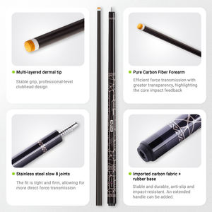 <span class=keywords><strong>Queue</strong></span> <span class=keywords><strong>de</strong></span> <span class=keywords><strong>billard</strong></span> en fibre <span class=keywords><strong>de</strong></span> carbone personnalisable avec logo, 2 pièces, <span class=keywords><strong>8</strong></span> joints, haute qualité, embout multicouche, joint central - Product Image 4