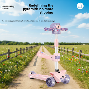 Nouveau Scooter Pliable en Plastique pour Enfants 2024, Meilleure Vente, 3-12 Ans, Deux-en-<span class=keywords><strong>un</strong></span>, Trois Roues, Machine à Bulles, CE EN71 - Product Image 6