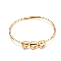 DIY coeur accessoires creux Ins Bracelet et graver anneau bijoux en acier inoxydable avec pendentif coeur