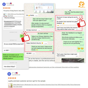 منجتشوا OEM ODM رمل قطط طبيعي قابل للغسل وصديق للبيئة من الكسافا مع تحكم إضافي في الروائح برائحة الورد واللافندر للبيع بالجملة - Product Image 3