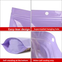 Sachet Doypack Transparent Personnalisé avec Fermeture Zip, Film Lumineux Coloré Nacré pour Emballage Alimentaire et Bijoux