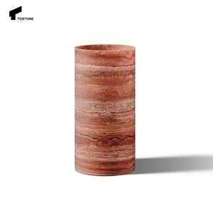 Tostone New Design Contemporary Marble Round Pedestal Sinks Free Stand Sink for Upscale Residences and Estates