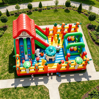 Château gonflable avec trampoline et toboggan, PVC de qualité commerciale, certifié CE, prix de gros d'usine