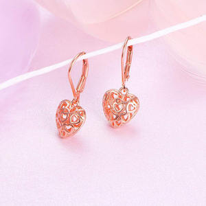 S925 <span class=keywords><strong>orecchini</strong></span> pendenti rotondi con cuore in <span class=keywords><strong>argento</strong></span> Sterling - Product Image 6