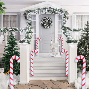 Bastón <span class=keywords><strong>de</strong></span> Caramelo Gigante para Decoración <span class=keywords><strong>de</strong></span> Navidad, Bastón <span class=keywords><strong>de</strong></span> Caramelo Inflable <span class=keywords><strong>de</strong></span> 88cm - Product Image 6