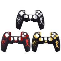 Housse de Protection Anti-transpiration en Silicone colorée pour manette de jeu Ps5, deux poignées antidérapantes