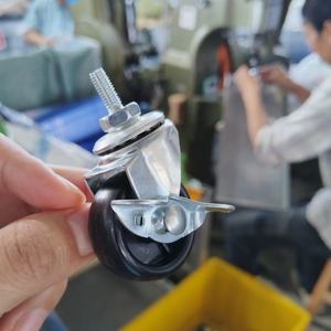 CMCL 50mm kleine Rolle mit Vorbau 2 Zoll Gummi rad für Möbel Voll gummi Schwenk rad - Product Image 5