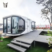 Maison de navire préfabriquée moderne prête à l'emploi Capsule mobile à structure en acier pour atelier à domicile Capsule spatiale détachable