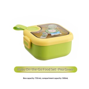 Boîte à repas portable antibactérienne pour enfants avec cuillère et ensemble de bols pour aliments complémentaires - Product Image 3