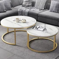 Moderne neue modell edelstahl gold kaffee tisch wohnzimmer möbel Italienische luxus design marmor top tee kaffee tisch