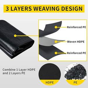 Offres Spéciales 20 Mil Pond Liner 7x10 Ft Pond HDPE Skins Small Fish Rubber Pond Tarp Easy Cutting Underlayment for Fountains - Product Image 2