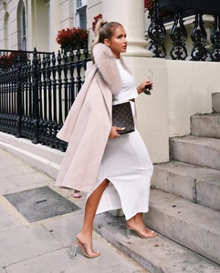 <span class=keywords><strong>Soldes</strong></span> Exceptionnelles : Manteau en Laine Pas Cher YY20069 100% Laine avec Col en Véritable Fourrure de Renard, Manteau en Cachemire pour Femme - Product Image 6
