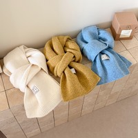 Écharpe en tricot de laine mélangée unie à longue isolation thermique – Chauffe-cou chaud, élégant et polyvalent pour l'automne/hiver, idéal pour les couples