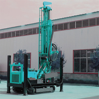 Machine de forage de puits d'eau en roche dure de 350 mètres de profondeur, équipée d'une pompe à boue et d'un moteur diesel Cummins de 350 CV