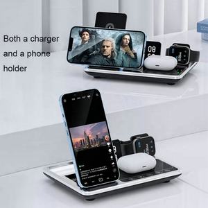 Base de carga inalámbrica 3 en 1 multifunción, Cargador rápido inalámbrico de 15W para <span class=keywords><strong>Iphone</strong></span> y reloj, producto nuevo - Product Image 6