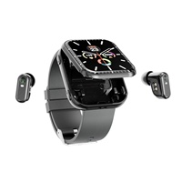 Nouvelle Montre Connectée T1 2-en-1 avec Écouteurs sans Fil pour Appels Bluetooth, Fonctions Fitness, Bracelet en Gel de Silice, IP67