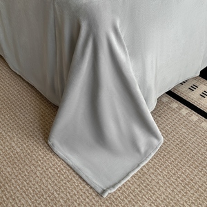 Lujo Faux Rabbit Fur Stripe Fleece 4PCS Juego de ropa de <span class=keywords><strong>cama</strong></span> Juego de funda de edredón cálido Funda de edredón Juego de sábanas planas para invierno - Product Image 6