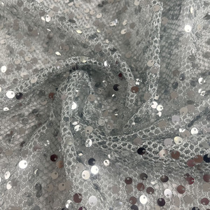 Sang Trọng Thiết Kế Đặc Biệt Trọng Lượng Nhẹ Kim Loại Lưới Vải Với 3Mm <span class=keywords><strong>Sequin</strong></span> Sáng Bóng Vải Tuyn Vải Cho Buổi Tối Ăn Mặc - Product Image 1