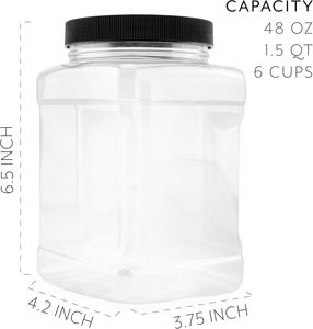 1000ml Bpa Free Food Grade PET Plastic Container with Crown Cap and Screen Printing for <b>Cookie</b>/Candy Storage - Product Image 3