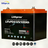 12V 100Ah LiFePO4 Baterai Lithium Isi Ulang dengan Pengosongan Daya Rendah untuk Golf Cart, Motor Trolling, Marine, RV, Solar, Cadangan Daya Rumah, Bluetooth, Pemanas