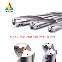 Foret long 6D/8D/10D liquide de refroidissement longueur étendue outil de trou profond indexable centrant le foret en U