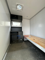 Remorque mobile de couchage de qualité commerciale sur mesure avec 6 lits, climatisation intégrée au toit et chambre extérieure