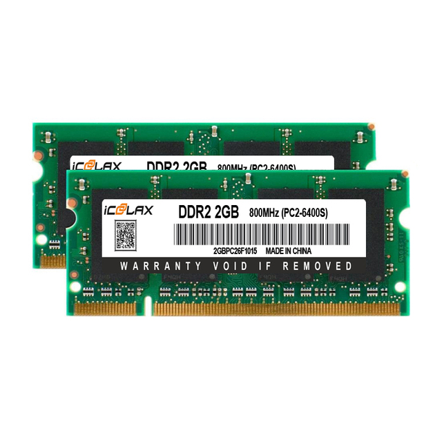 ICOOLAX DDR2 4GB 800MHZ 6400 Laptop Computer Memory Module Computer Parts Ram DDR2 2gb 800mhz Stock CE FCC ROHS 5 Years