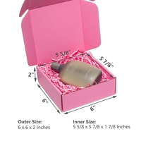 Caja de correo de cosméticos Rosa Papel Kraft con función impermeable E Flauta Cartón corrugado Laminación mate Manejo de impresión