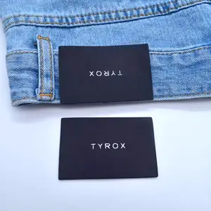 Logotipo personalizado de fábrica, marca de ropa, grabado de logotipos, etiqueta de Metal para pantalones vaqueros