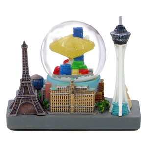 مخصص عطلة الديكور الراتنج الزجاج أمريكا لاس فيغاس هدية كرة الثلج - Product Image 2