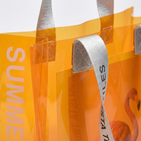 Sac en PVC tendance style lettre couleur gelée, pochette orange, pour le shopping, cadeau influenceur, emballage personnalisé avec logo, vente en gros