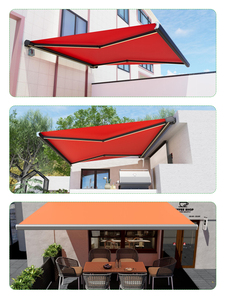 Auvent rétractable résistant au vent, cadre en aluminium, protection UV, tissu PVC, cassette complète motorisée pour villa résidentielle, cour arrière - Product Image 4