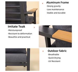 Meubles de <span class=keywords><strong>salon</strong></span> de <span class=keywords><strong>jardin</strong></span> en aluminium, canapé d'extérieur résistant aux intempéries, mobilier de patio, ensemble de sièges d'extérieur pour resort, ensemble de balcon - Product Image 4