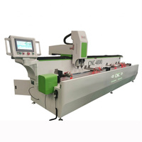 Machine de perçage et de fraisage CNC à double tête Hopetrend, moteur PLC, profil en aluminium 3000 mm, 3 axes, haute vitesse 18000 tr/min, pour fenêtres et portes
