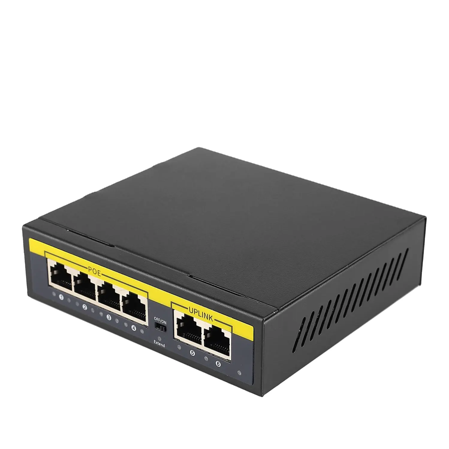 OEM ODM Ethernet Fiber Switch 4+2 RJ45 Injector Switcher POE 48V 100Mbps Wifi Smart IP Switch Poe Switch 4 Port