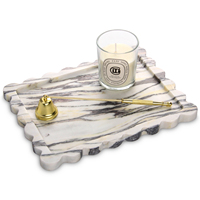 Plateau en marbre haut de gamme pour les équipements de salle de bain et l'organisation de bijoux Décoration intérieure moderne