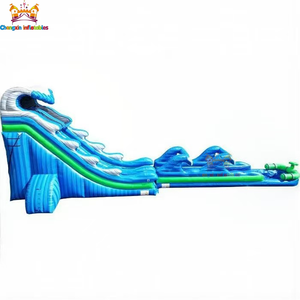 Toboggan aquatique gonflable de 18 pieds avec protection anti-chute pour piscine, idéal pour jardins et cours arrière commerciaux - Product Image 4